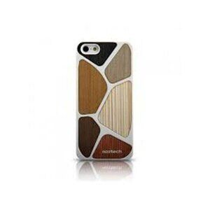 NAZTECH Zen Rubberized SNAP ON Cover IPHONE 5/5S Wooden Rock Pattern ECO